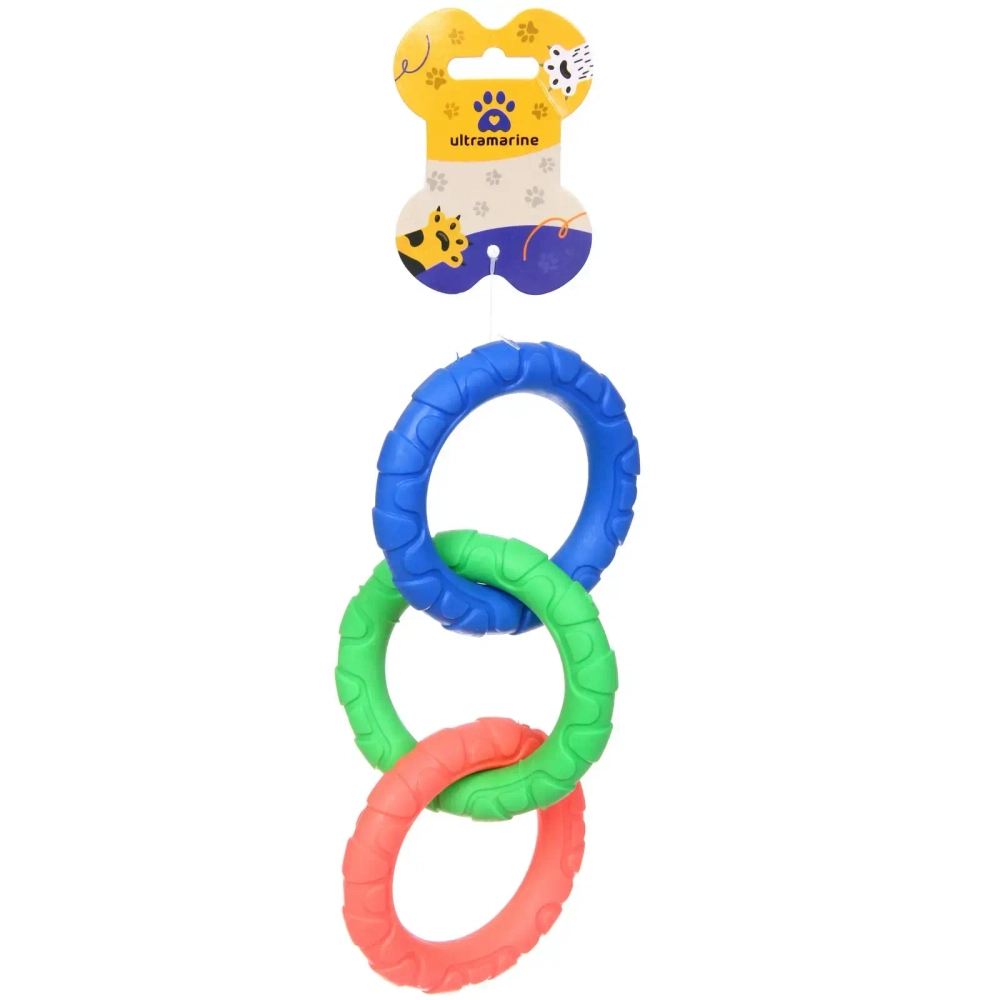 Игрушка для собаки три кольца «Мой Бро», цвет как на фото, d - 21см/172гр (лейбл)