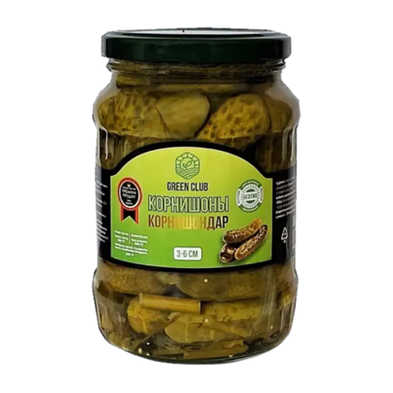 Корнишоны  Green Club 3-6см  680 гр