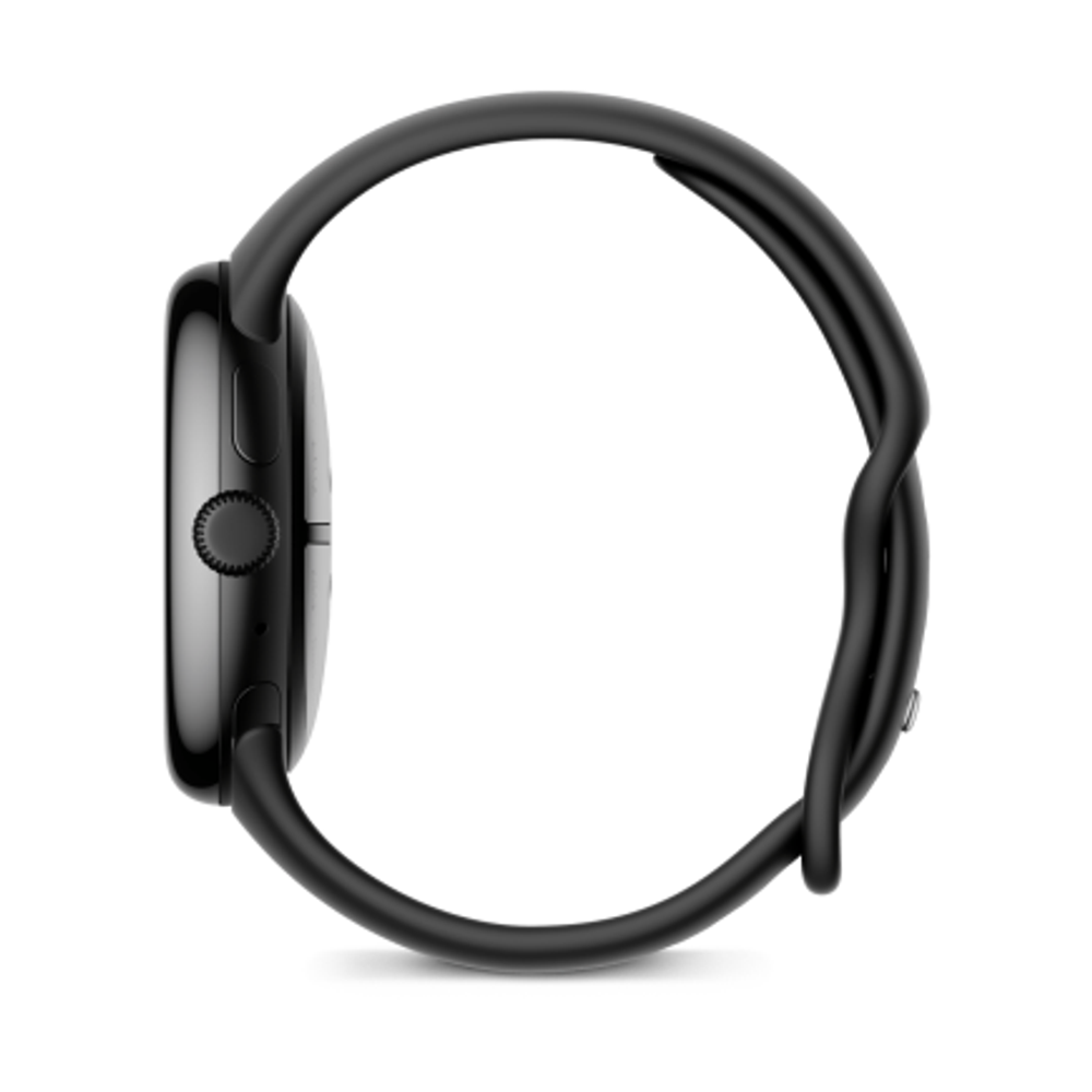 Умные часы Google Pixel Watch 3, 45 мм, Wi-Fi, «Матовый чёрный» корпус, ремешок цвета «Чёрный обсидиан»