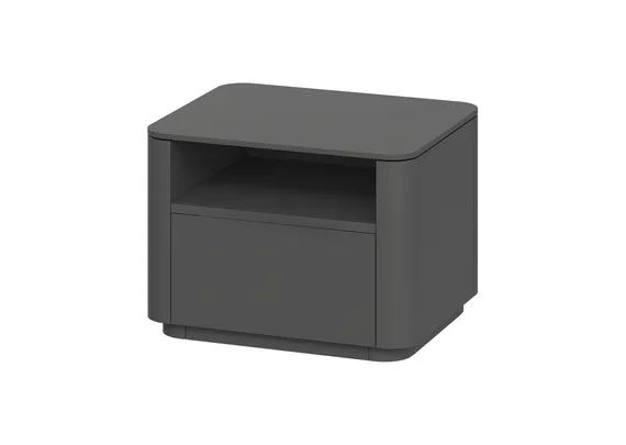 Тумба прикроватная Tammi 1 полка 1 ящик ширина 50 см (черный)