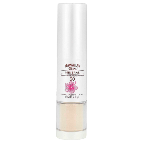 Hawaiian Tropic, Минеральная полупрозрачная солнцезащитная пудра, SPF 30, 4,25 г (0,15 унции)