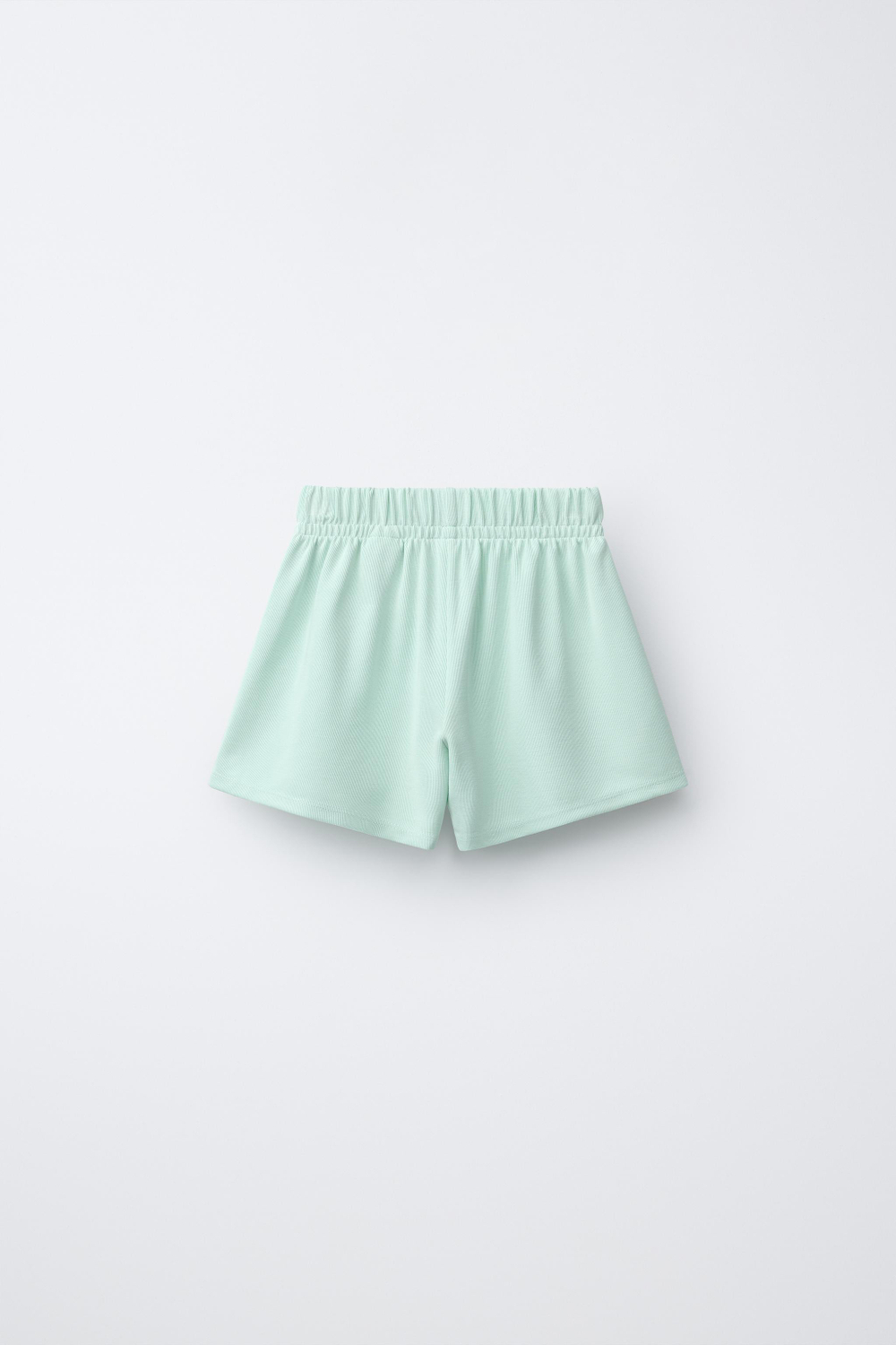 ZARA ШОРТЫ С КОНТРАСТНЫМИ ЛАМПАСАМИ, СВЕТЛО-ЗЕЛЕНЫЙ