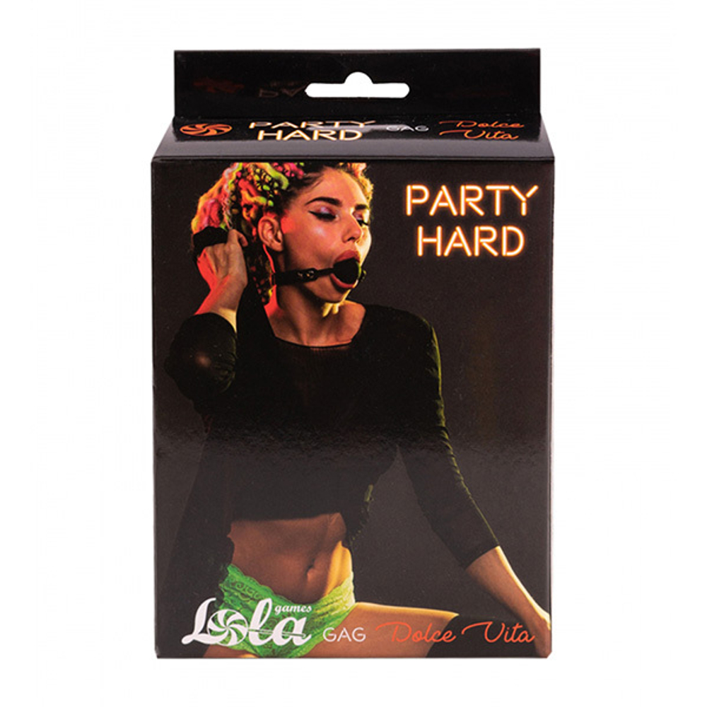 Черный силиконовый кляп-шар 4см Lola Games Party Hard Dolce Vita 1148-01lola