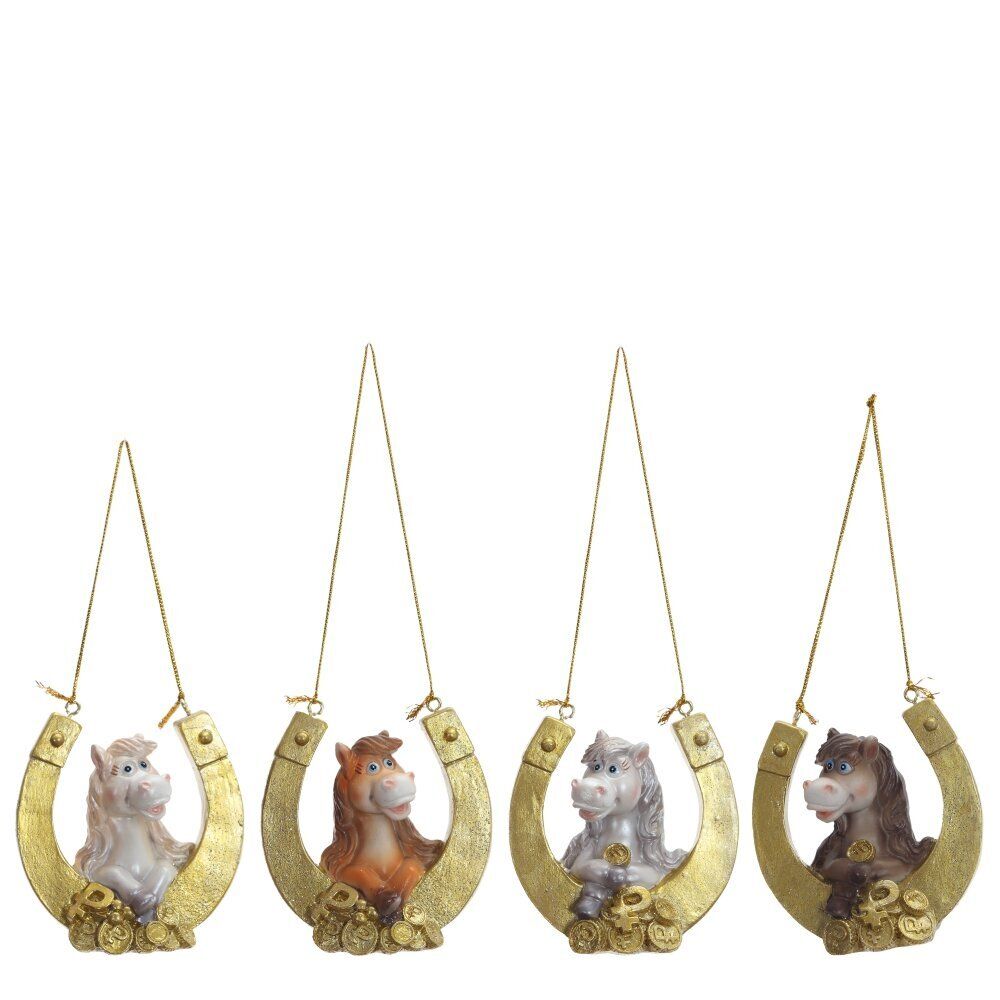 GAEM Фигурка декоративная подвесная "Лошадка", L6,5 W3,5 H6 см, 4в.