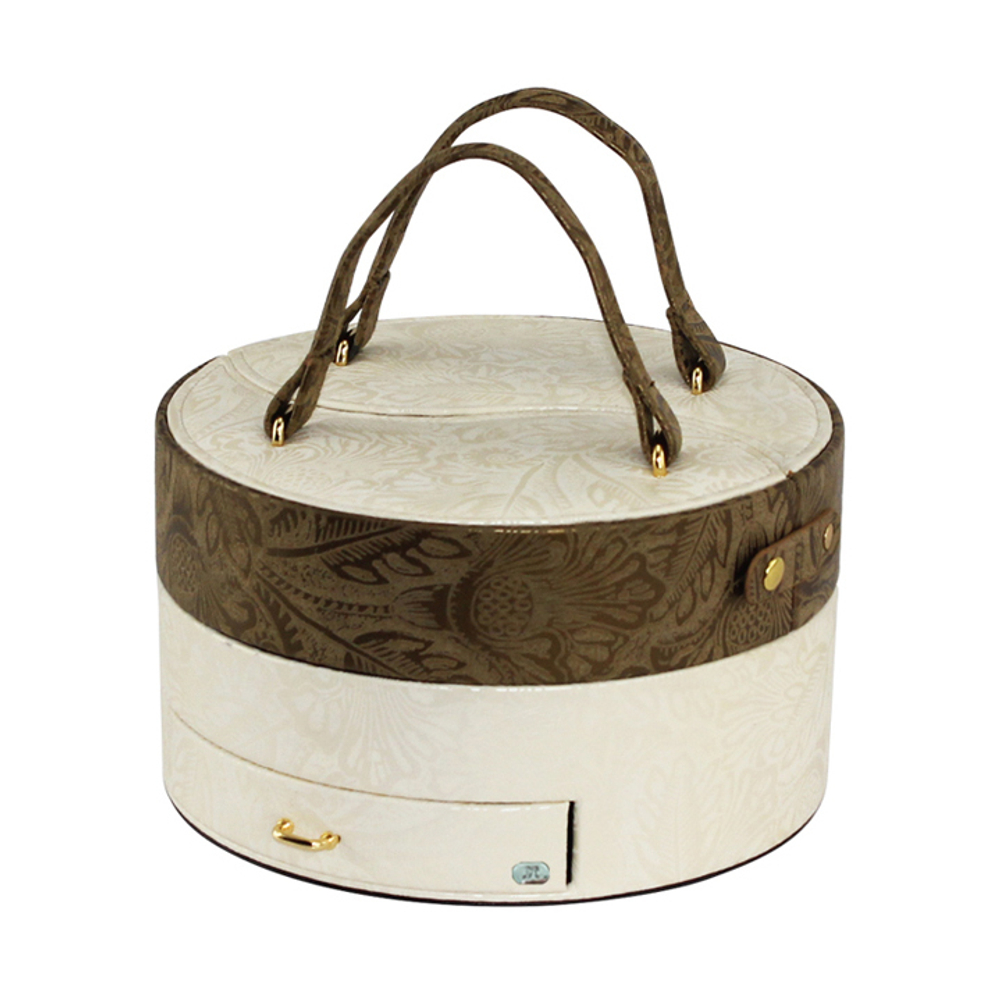 Шкатулка для украшений Jardin D'Ete, цвет бело-золотой, 20,8х20,8х20 см