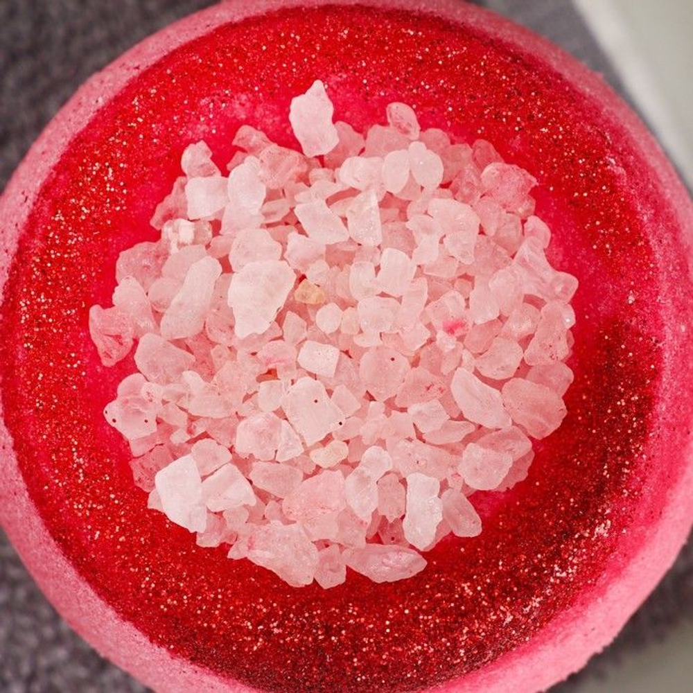 Бомбочка для ванны с солью Малина - 150 гр.