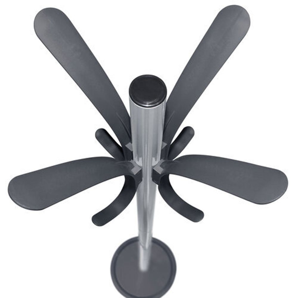 Вешалка-стойка SHT-CR17, 1,75 м, диск 35 см, 4 крючка, металл/пластик, хром лак/антрацит