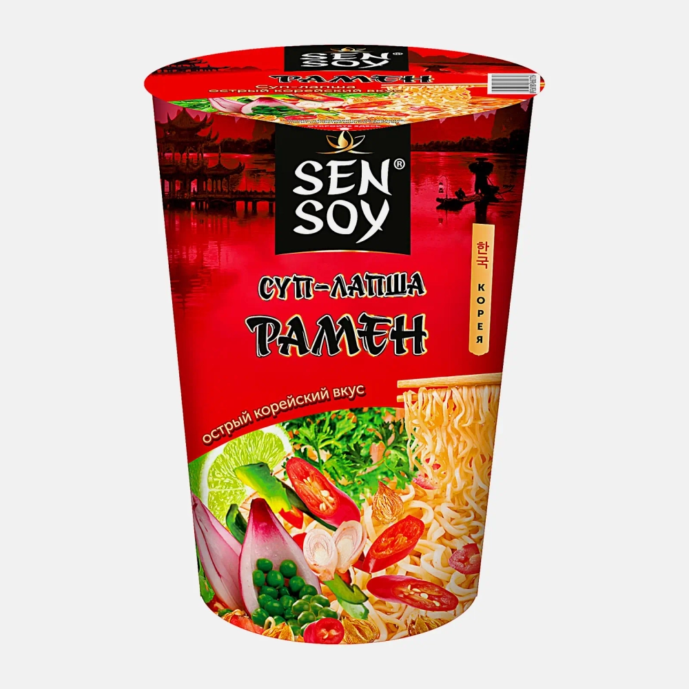 Суп-лапша Sen Soy Острый Рамен 65г
