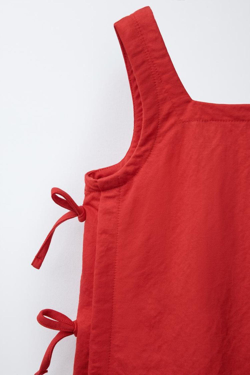 ZARA ТОП С ЗАВЯЗКАМИ, КРАСНЫЙ