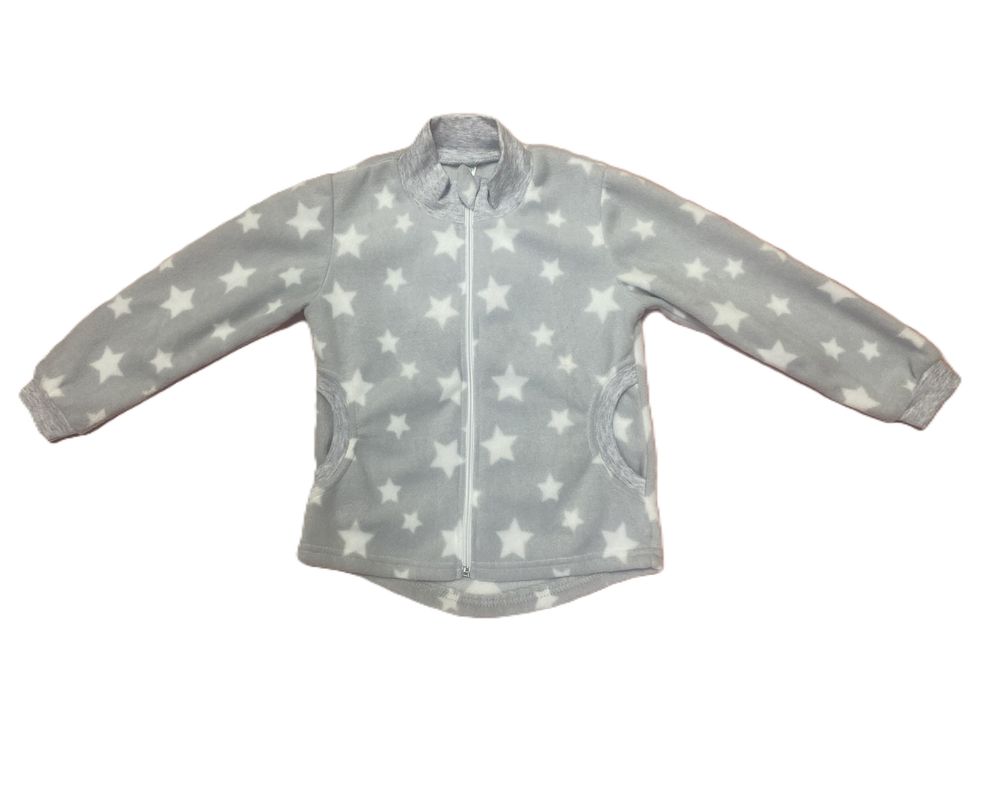 Толстовка на молнии с карманами из флиса на рост 74,80,92,98,104,110см