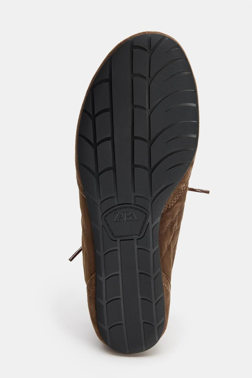 ZARA КОМБИНИРОВАННЫЕ БАЛЕТКИ, КОРИЧНЕВЫЙ