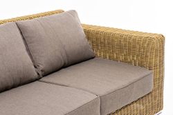 "Боно" диван из искусственного ротанга трехместный, цвет соломенный