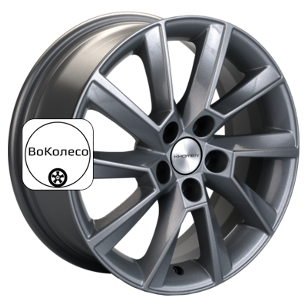 6x15/5x100 ET40 D57,1 KHW1507 (Polo) Gray Khomen Wheels