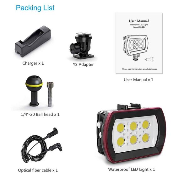 Подводный фонарь-вспышка Sea Frogs SL-22 LED (6000 люмен)