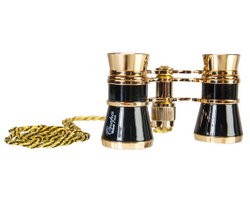 Театральный бинокль Veber БГЦ 3x25 D02, черный с цепочкой - фото 2