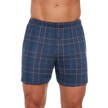 Трусы мужские семейные для больших мужчин Cornette Comfort 008/268 ,тёмно-синие в белую клетку