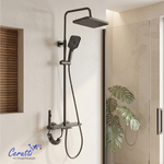 Душевая стойка Ceruttispa ТОРЕ (TORE) цвет графит, с LED подсветкой