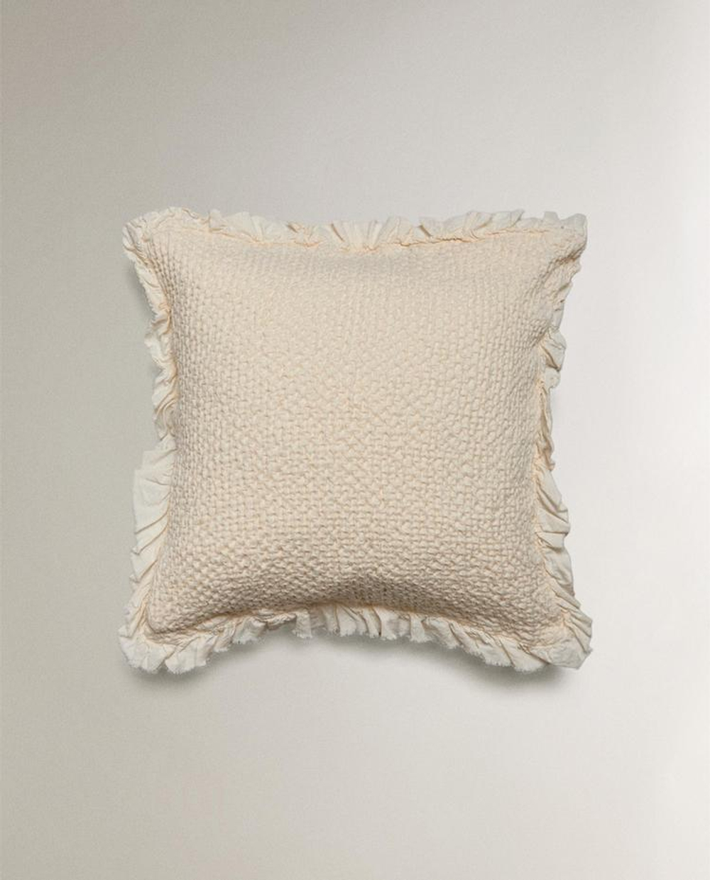 ZARA HOME ДЕТСКАЯ ХЛОПКОВАЯ НАВОЛОЧКА, ЭКРЮ