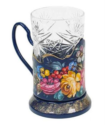 Zhostovo tea glass holder POD18122022008