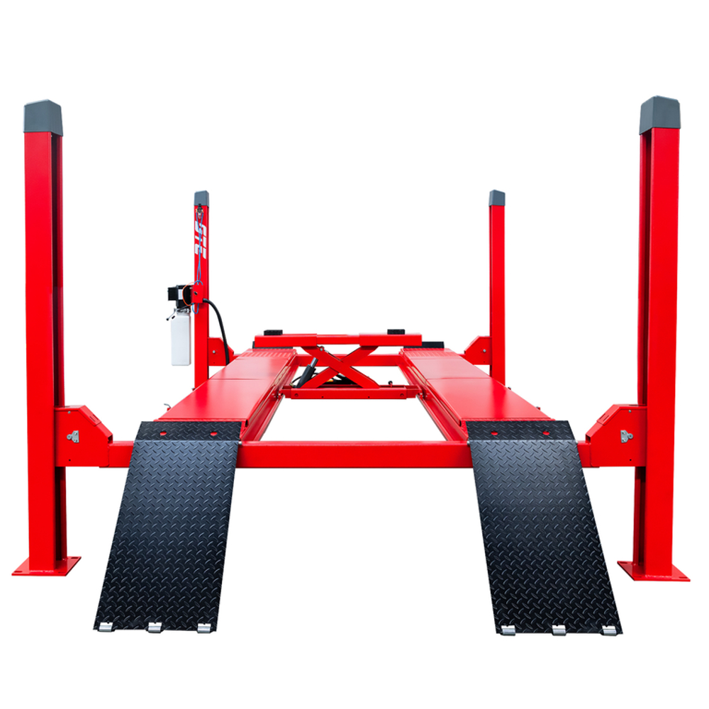Подъемник электрогидравлический 4т 190-1900мм 4-х стоечный 380В (ручной спуск) GTE
