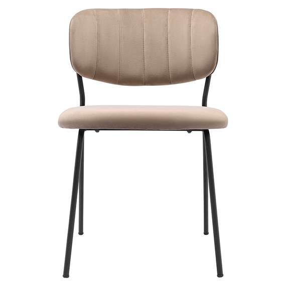 Стул Eirill, светло-коричневый велюр с черными ножками