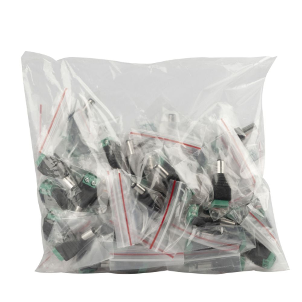 Разъем ЭРА R-DC01 DC питания штекер 2.1х5.5 с клеммной колодкой упаковка 50 шт | Разъёмы, переходники, ТВ делители