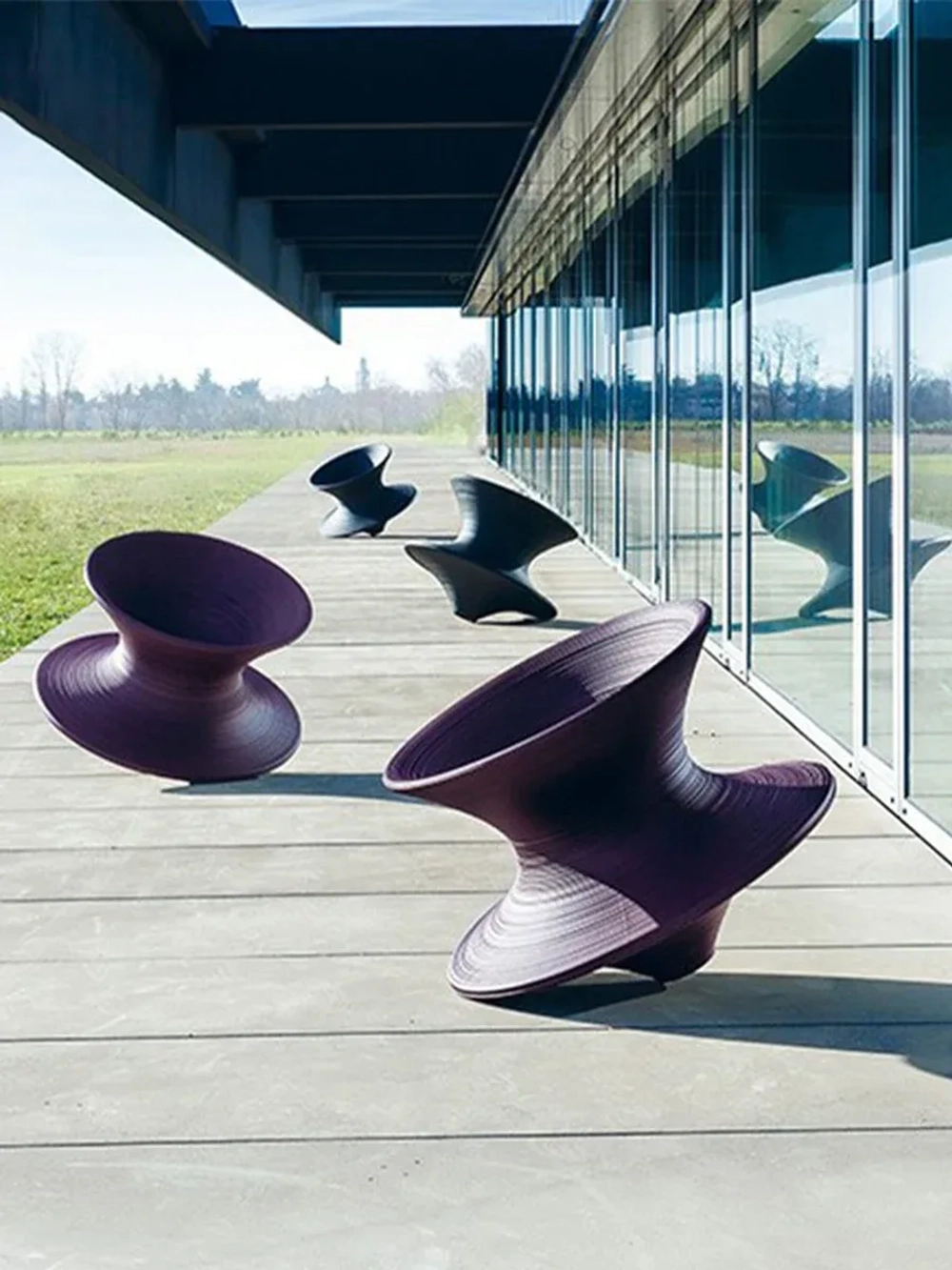 Кресло Magis Spun фиолетовое