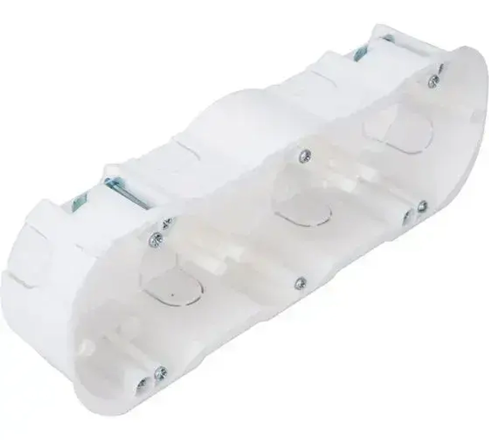 Коробка установочная 3-местная для гипсокартона (226х76х45,5мм), 1шт