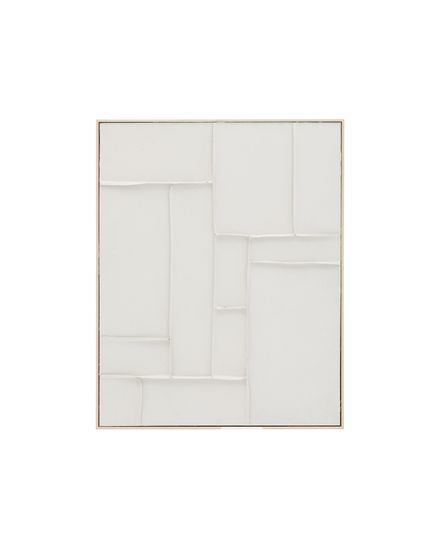 Klis Картина из белого льна с геометрическими фигурами, 80 х 100