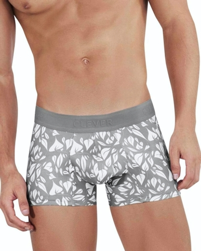 Серые мужские трусы-хипсы с растительным принтом Grace Trunks (Размер: M) (Цвет: серый)