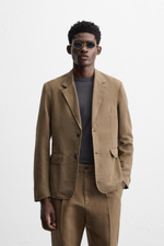 Блейзер relaxed fit из ткани с эффектом потертости