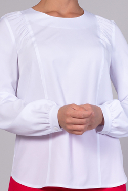 Блузка женская 4075АП, белый #86Бел094075АП