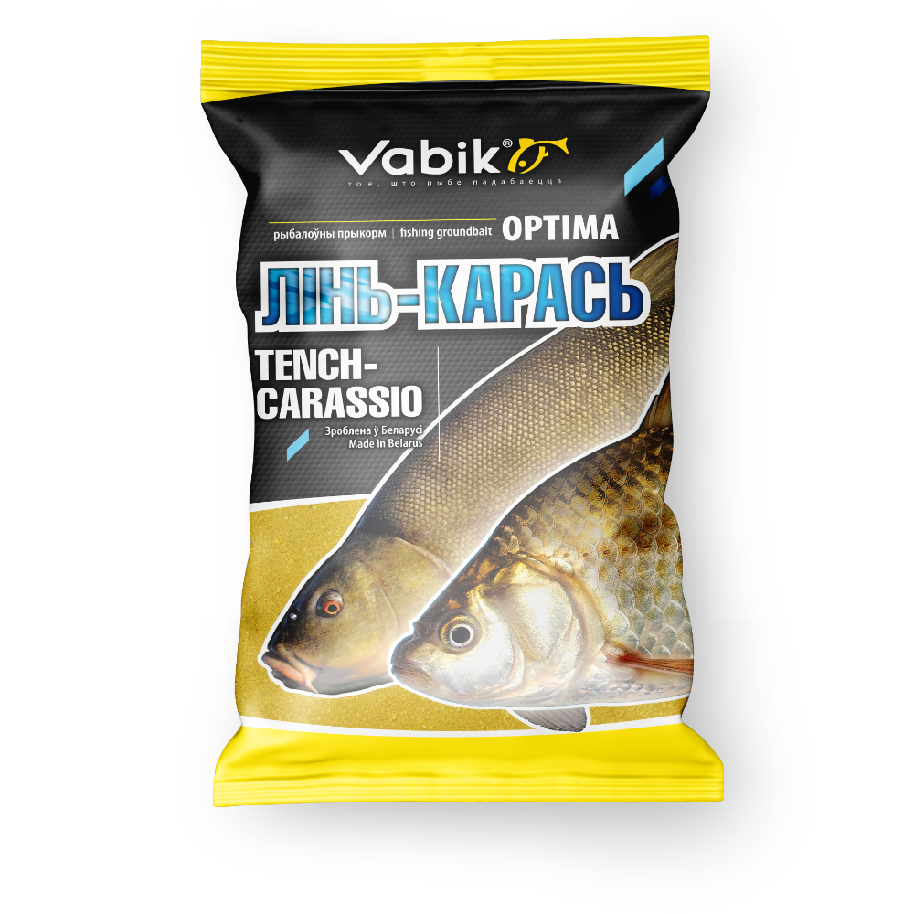 Прикормка Vabik Optima Tench-Carassio "Линь-Карась" (серо-желтая), 1кг