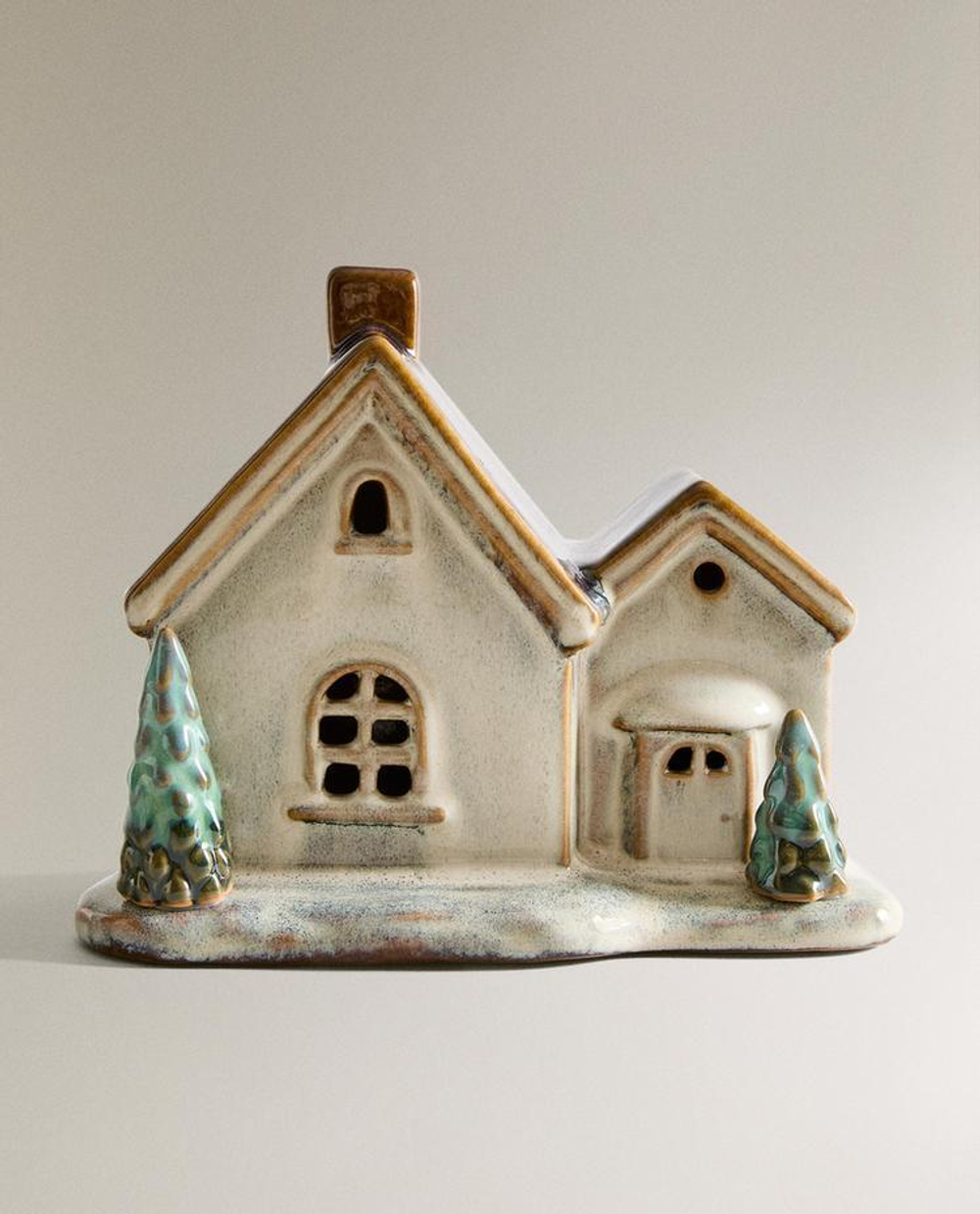 ZARA HOME РОЖДЕСТВЕНСКОЕ УКРАШЕНИЕ « ДОМИК» С ПОДСВЕТКОЙ, КОРИЧНЕВЫЙ