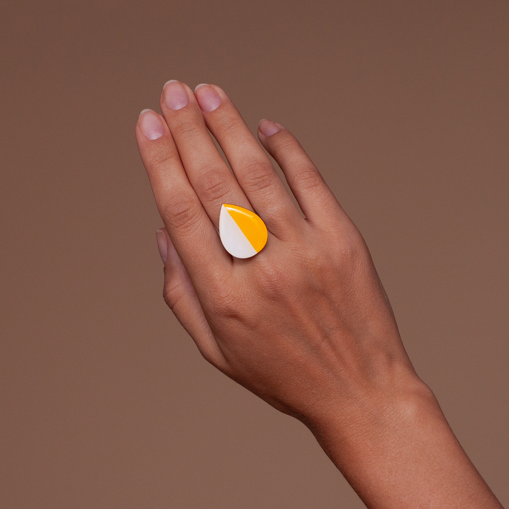 Кольцо - Капля - Жёлтый