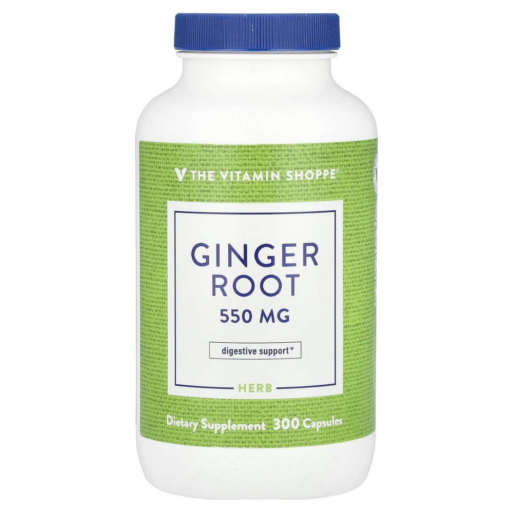 The Vitamin Shoppe, Корень имбиря, 550 мг, 300 капсул