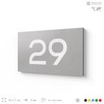 Табличка с номером 29 на дверь квартиры, для офиса, кабинета, аудитории, склада, серая 120х70 мм, Айдентика Технолоджи