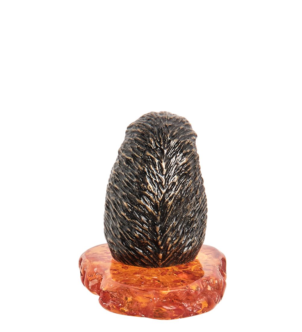 Народные промыслы AM-1534 Фигурка «Ежик Михалыч» (латунь, янтарь)