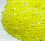 БВ006НН4 Хрустальные бусины квадратные, цвет: желтый, размер 4 мм, кол-во: 44-45 шт.