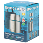 Термос для еды, нержавеющая сталь, 0.6 л, широкая горловина, Biostal, Авто, колба нержавеющая сталь, NRP-600