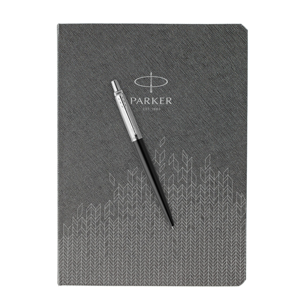 Подарочный набор: Шариковая ручка Parker Jotter + ежедневник, серый