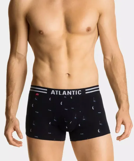 Трусы мужские боксеры (3шт), Atlantic 3MH-039, светло-голубые + бирюзовые + темно-синие