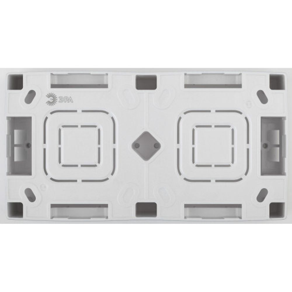 12-6102-12 ЭРА Коробка наклад. монтажа 2 поста, Эра12, графит