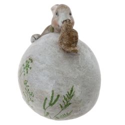 GAEM Фигурка декоративная "Заяц с яйцом", L8 W5 H6,5 см
