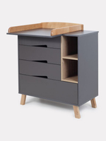 Комод пеленальный Rant Lago Pro 800/4 с органайзером Moon grey