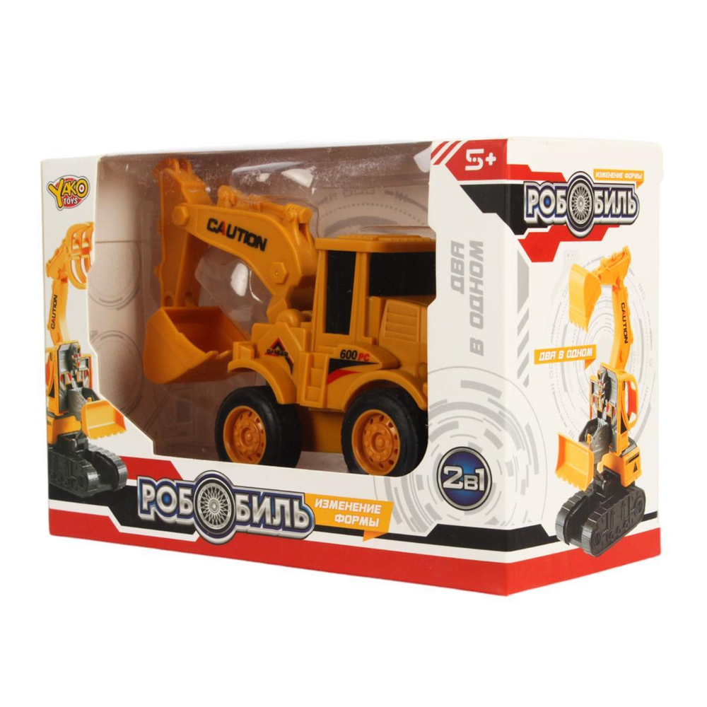 Робот трансформер (18*8*12,2см) "Робобиль-спецтехника-3" в коробка