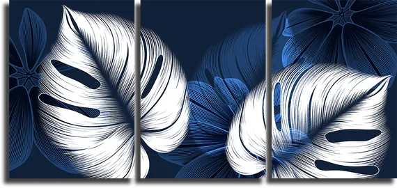 Модульная картина "Иллюзия пера"