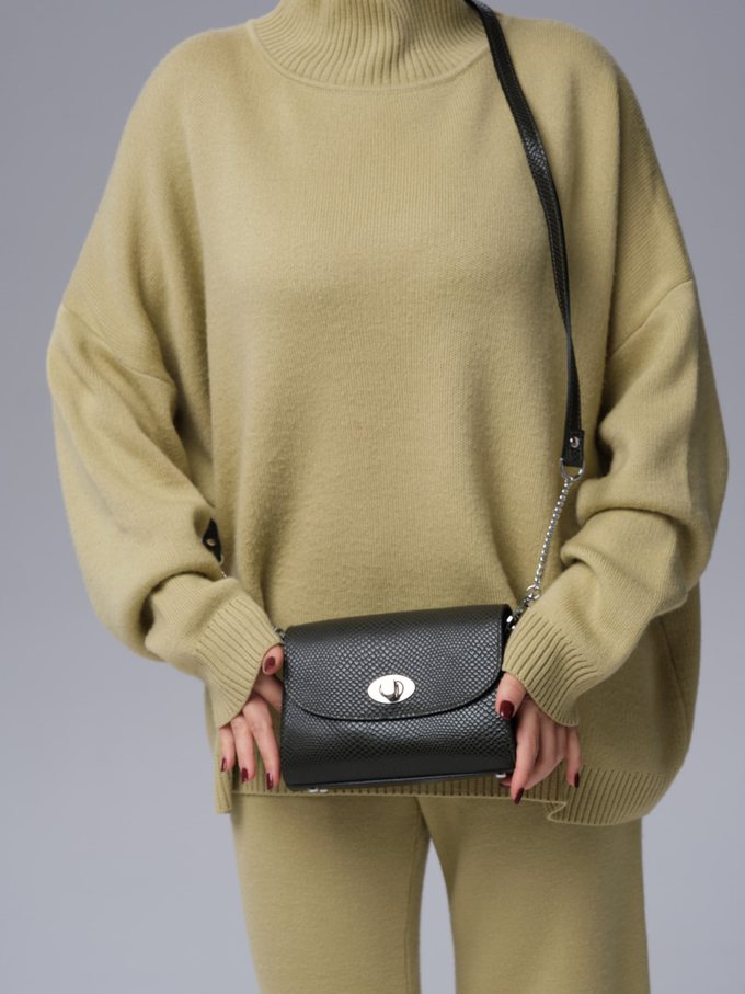 Кожаная сумка Deboro 30300 олива/аризона