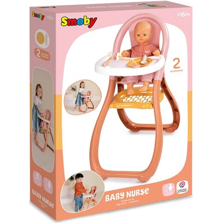 Стульчик для кормления Smoby Baby Nurse 220388 для куклы до 42 см с аксессуарами 220388