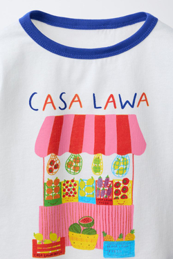 ZARA Х CASA LAWA ФУТБОЛКА С ПРИНТОМ, БЕЛЫЙ